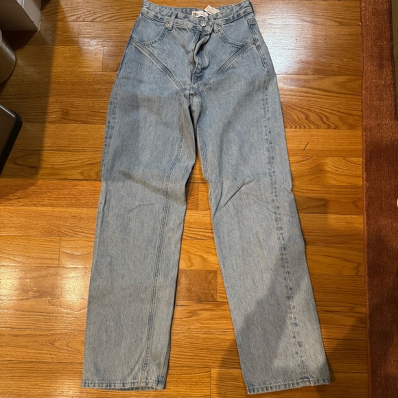 Zara Denim - Zara High Rise Light Blue Straight Jeans